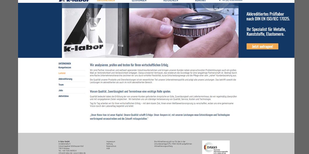 k-labor Website-Relaunch