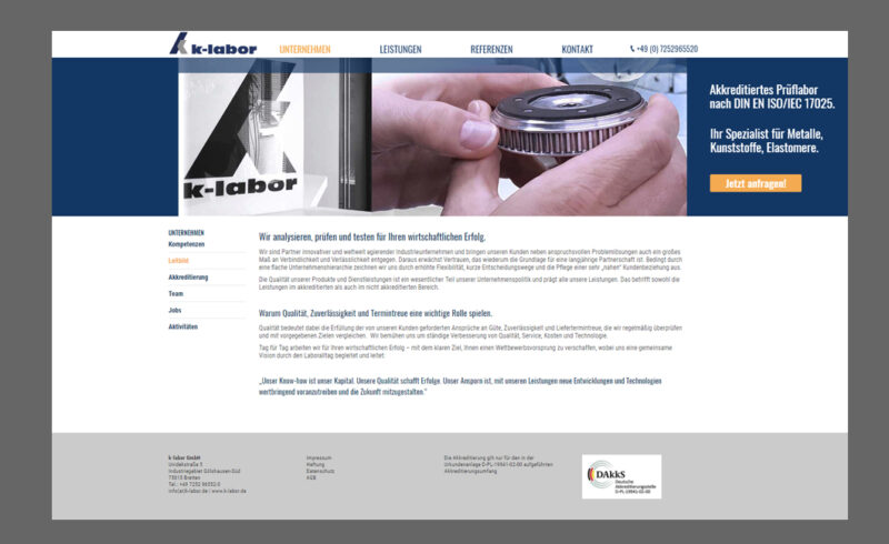 k-labor Website-Relaunch